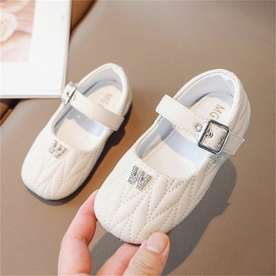 Shallow mouth scoop shoes, fashionable little girl dress shoes, spring and autumn baby girl bow princess shoes