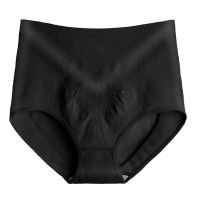 New honeycomb high waist women's postpartum belly-lifting underwear comfortable pure cotton crotch waist shaping hip-lifting large size briefs  Black