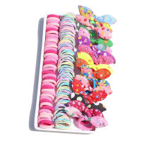 Children's colorful rubber band hairband set  Multicolor
