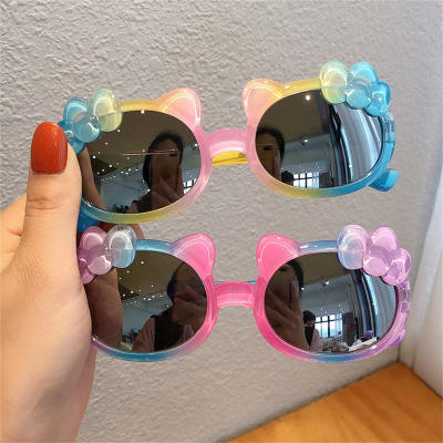 Óculos de sol infantis fofos coloridos de gato
