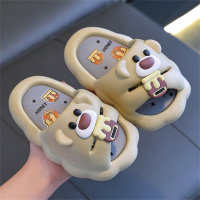Sandalias Infantiles con Estampado Oso Fresa 3D  Caqui