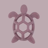 Baby silicone teether Hollow spherical turtle teether toy Anti-sucking baby teething stick  Multicolor
