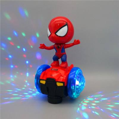 360 Rotating Music Light Spider Man Toy, Universal Balance Car Spider Toy