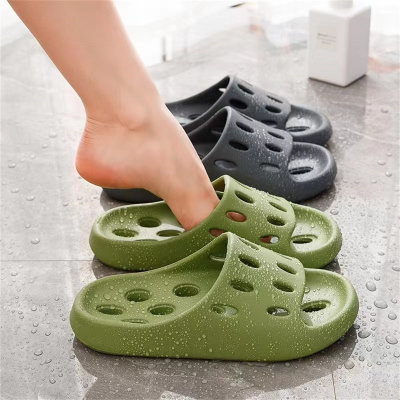 Bathroom special bath slippers for women four seasons indoor home hollow water leakage quick-drying non-slip