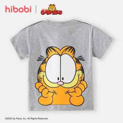 hibobi x Garfield T-shirt da bambino in cotone con stampa casual per ragazzi