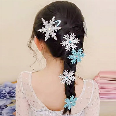 Horquilla de princesa de nieve con diamantes de imitación para el cabello para niños