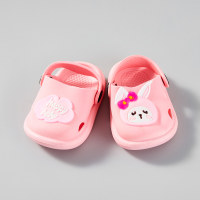 Children's cartoon animal pattern non-slip slippers  Pink