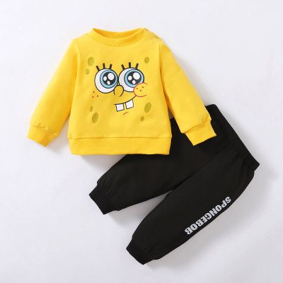 SpongeBob SquarePants × suéter hibobi y pantalones estampados con letras