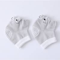 Frühling und Sommer Baby Frottee Socken gepunktet Anti-Rutsch Anti-Fall Krabbelschutzausrüstung Baby Knieschützer  Mehrfarbig