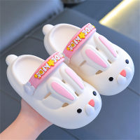 Children's bear and rabbit cartoon pattern sandals  White