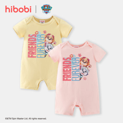 hibobi×Mono de algodón de manga corta con estampado de dibujos animados de la Patrulla Canina para bebé niña/niño