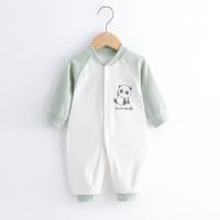 Four Seasons Newborn Clothes New Boneless Button Jumpsuit Pure Cotton Baby Clothes Harness  Multicolor