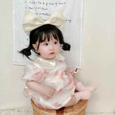 Baby dress summer new style infant and toddler 100-day banquet Korean version princess dress outing wear new summer style dress