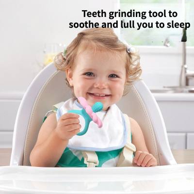 Silicone teether to prevent chewing of hands, boiled and chewed teeth stick