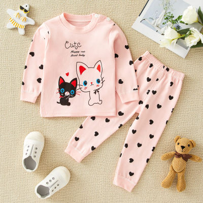 New spring and autumn children's home clothes suits boys and girls sports suits trendy and stylish two-piece suits autumn and winter styles