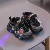 Chaussures de sport lumineuses de dessin animé pour enfants  Noir