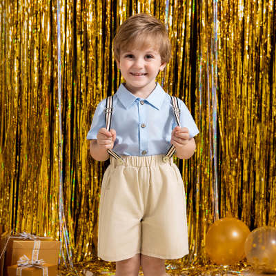 hibobi Boby Baby Elegante y hermoso traje de tiras de color sólido