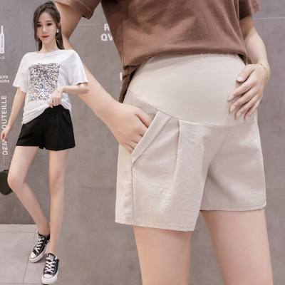 Maternity pants summer wide-leg pants linen belly shorts outer wear casual pants small home maternity leggings