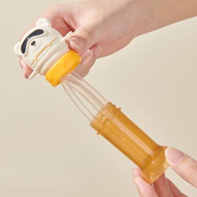 Fighting Bear Bottle Cap Conversion Head Portable Children's Straw Cap Anti-choking Water Drinking Artifact Baby Mineral Water Conversion Mouth
