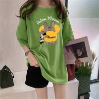Teen Girls Mickey Print T-Shirt Top  Green