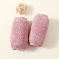 Solid Color Knitted Knee Pads  Pink
