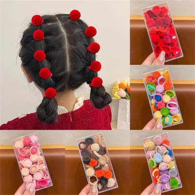 مجموعة ربطات شعر على شكل كرة شعر للأطفال مكونة من 20 قطعة