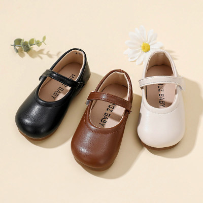 Toddler Solid Color Leather Shoes