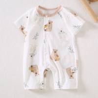 Baby jumpsuit pure cotton summer thin newborn baby clothes romper crawling clothes  Multicolor