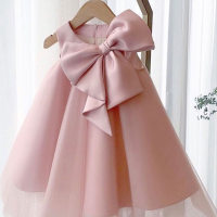 Amazon cross-border children's clothing girls princess skirt wholesale 2023 new children's dress skirt wedding dress puff skirt  Pink