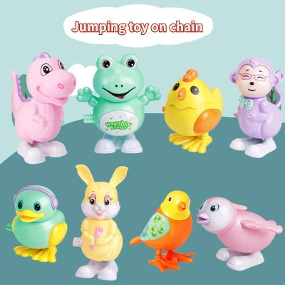 Wind up jumping toys cute small animal clockwork toys