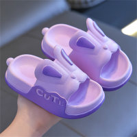 3D Cartoon Rabbit Ears Sandals for Big Children  Purple