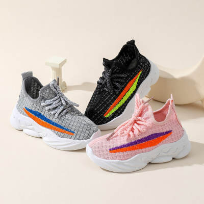 Toddler Color-block Soft Sole Lace-up Sneakers