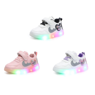 Toddler Glowing Cartoon Pattern Sneakers
