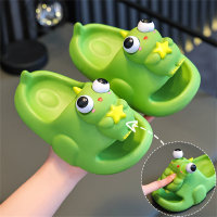 Sandalias infantiles divertidas con dibujos animados en 3D.  Verde