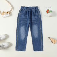 Toddler Boy Casual Solid Jeans  Deep Blue