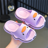 Children's duck pattern indoor non-slip soft-soled sandals  Purple