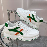 Zapatos planos blancos de mujer con suela suave y superficie suave, zapatos Forrest Gump, calzado deportivo informal  Verde