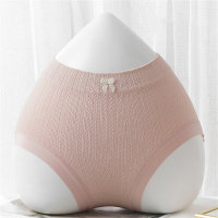 Women's pure cotton crotch graphene breathable color matching mid-waist summer thin style  Pink