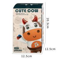 Singing and dancing cute cow music light swing dance children's toys  Multicolor