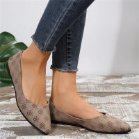 Spring and summer flat-soled pointed shoes European and American fashion casual women's shoes  Khaki
