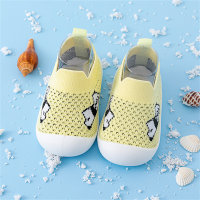 Zapatos para niños pequeños con patrón de dibujos animados de cachorros  Amarillo