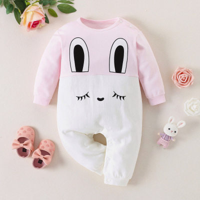 Color-block Rabbit Pattern Jumpsuit for Baby