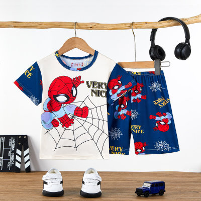 Anime Cartoon Children's Pajamas Summer Short Sleeve Cartoon Thin Boys Teenagers Home Clothes