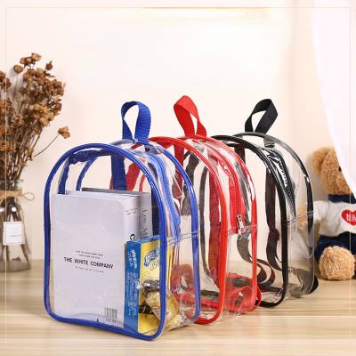 Children's elementary school students PVC transparent backpack toy snack storage bag