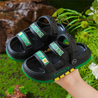 Sandali casual con stampa di lettere per bambini  Nero