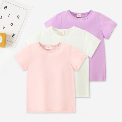 Toddler Girl Casual Sweet Solid Color T-shirt