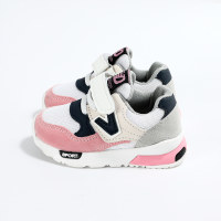 Toddler Color-block Patchwork Velcro Sneakers  Pink