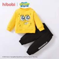 SpongeBob SquarePants × hibobi Sweater & Letter Printed Pants  Yellow