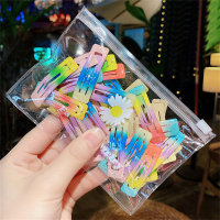 10 pcs Girls' Gradient Color Star Pattern Hairpins  Multicolor