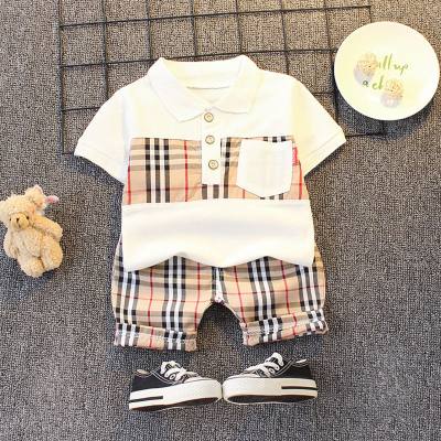 2024 New Children's Clothing Children's Suit Men's New Handsome Baby Baby Boomer Children's Clothing Western Style Boys Summer Clothing Two-piece Set